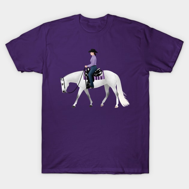 Gray Western Pleasure Horse - Equine Rampaige T-Shirt by Equine Rampaige